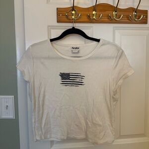 ARULA White and Black Flag Tee